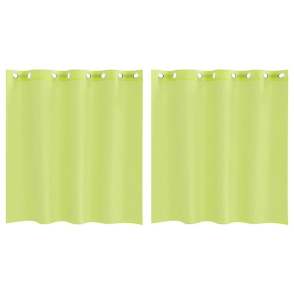vidaXL Voilegardiner med grommets 2 stk eplegrønn 140x140 cm