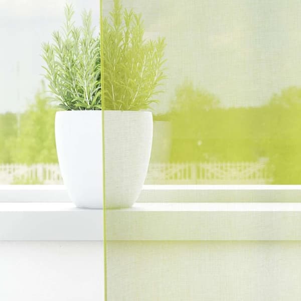 vidaXL Voilegardiner med grommets 2 stk eplegrønn 140x225 cm