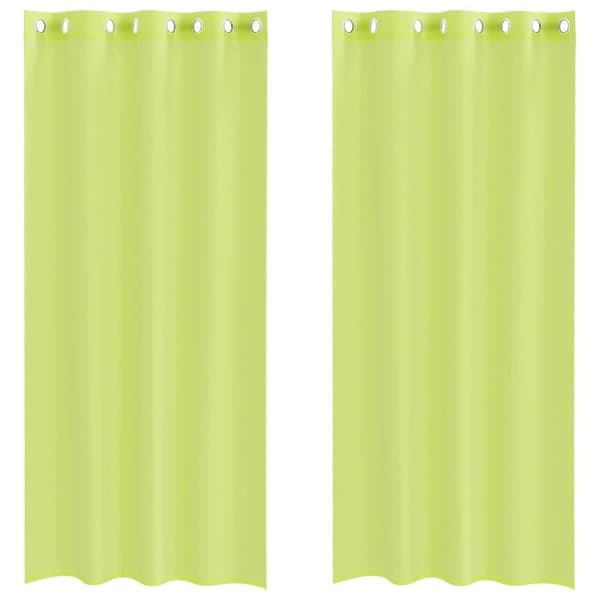 vidaXL Voilegardiner med grommets 2 stk eplegrønn 140x225 cm