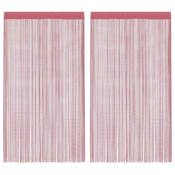 vidaXL Trådgardiner 2 stk rosa 140x250 cm