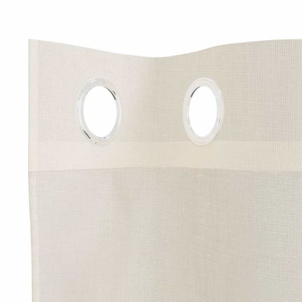 vidaXL voile-gardiner med øskner 2 stk. 140x175 cm cremefarvet