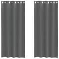 Miniatyrbillede 2 af 2: vidaXL voile-gardiner med øskner 2 stk. 140x225 cm mørkegrå