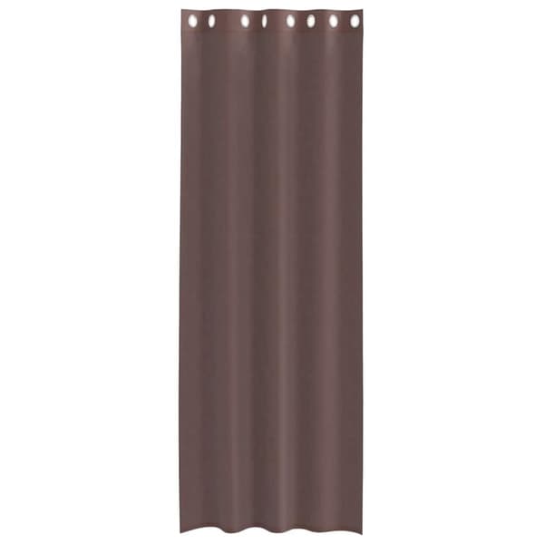 vidaXL voile-gardiner med øskner 2 stk. 140x260 cm brun