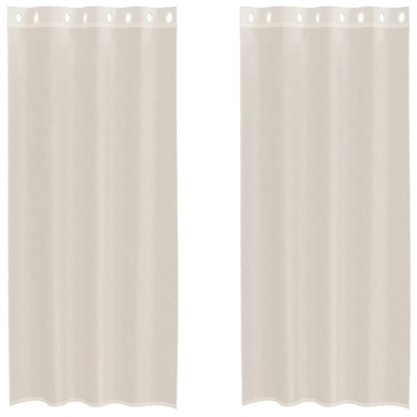vidaXL Voilegardiner med grommets 2 stk krem 140x225 cm