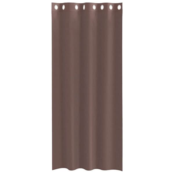 vidaXL voile-gardiner med øskner 2 stk. 140x245 cm brun