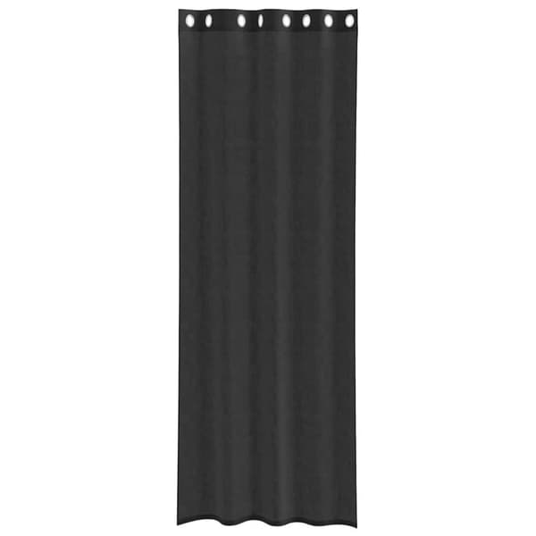 vidaXL voile-gardiner med øskner 2 stk. 140x260 cm sort