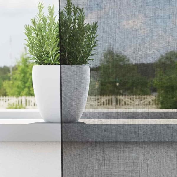 vidaXL Voilegardiner med grommets 2 stk svart 140x140 cm
