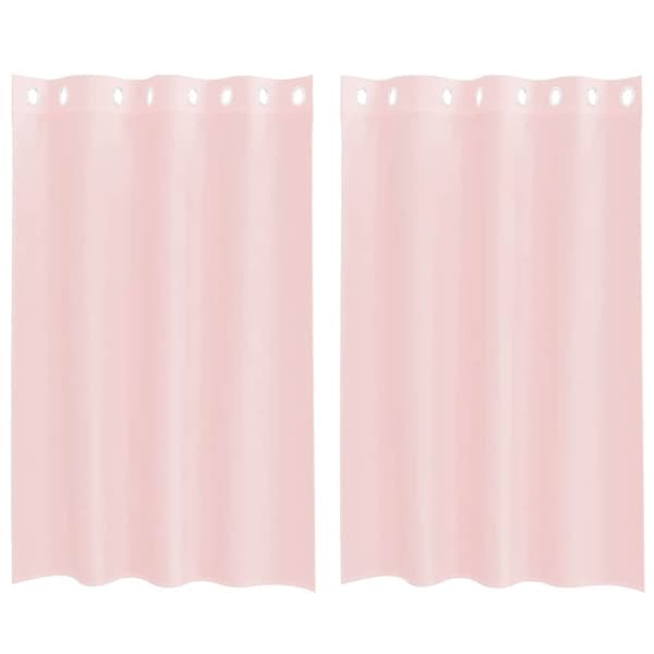 vidaXL Voilegardiner med grommets 2 stk lyserosa 140x175 cm
