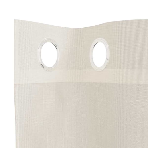 vidaXL voile-gardiner med øskner 2 stk. 140x140 cm cremefarvet