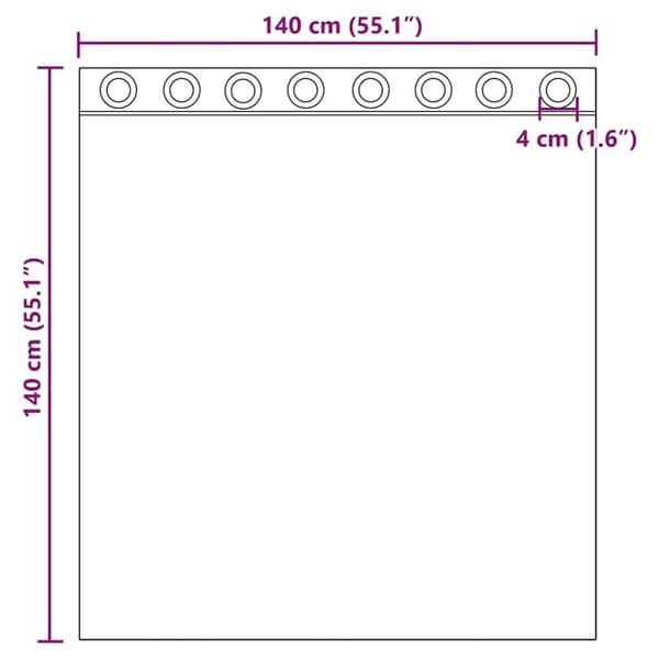 vidaXL voile-gardiner med øskner 2 stk. 140x140 cm cremefarvet
