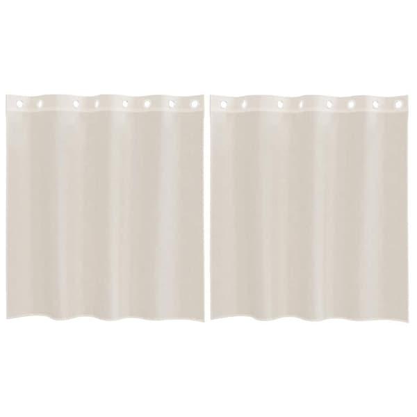 vidaXL voile-gardiner med øskner 2 stk. 140x140 cm cremefarvet