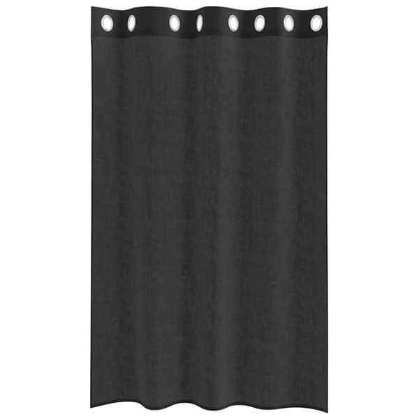 vidaXL Voilegardiner med grommets 2 stk svart 140x175 cm