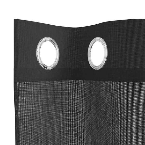 vidaXL Voilegardiner med grommets 2 stk svart 140x175 cm