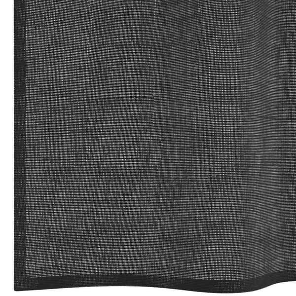 vidaXL Voilegardiner med grommets 2 stk svart 140x175 cm