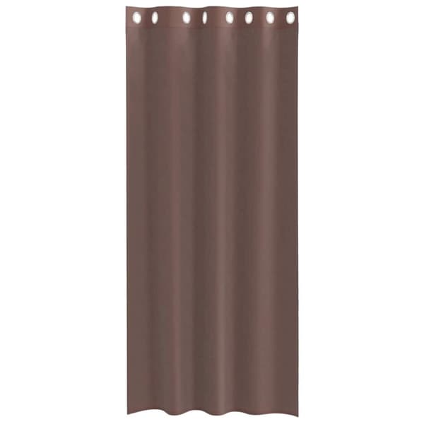 vidaXL voile-gardiner med øskner 2 stk. 140x225 cm brun