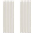 Miniatyrbillede 1 af 2: vidaXL voile-gardiner med øskner 2 stk. 140x260 cm cremefarvet