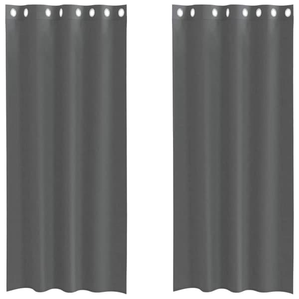 vidaXL Voileeverhot läpiviennillä 2 kpl tummanharmaa 140x245 cm