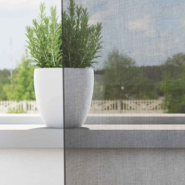 vidaXL Voile gardiner med genomföringar 2 st mörkgrå 140x175 cm