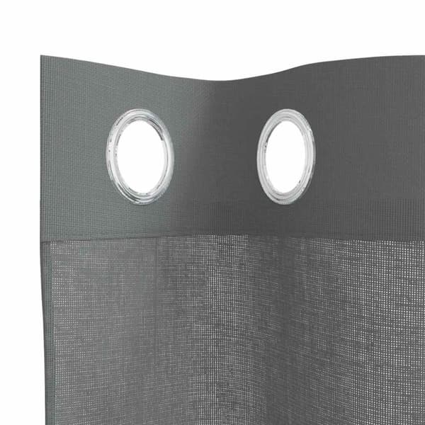 vidaXL Voile gardiner med genomföringar 2 st mörkgrå 140x175 cm