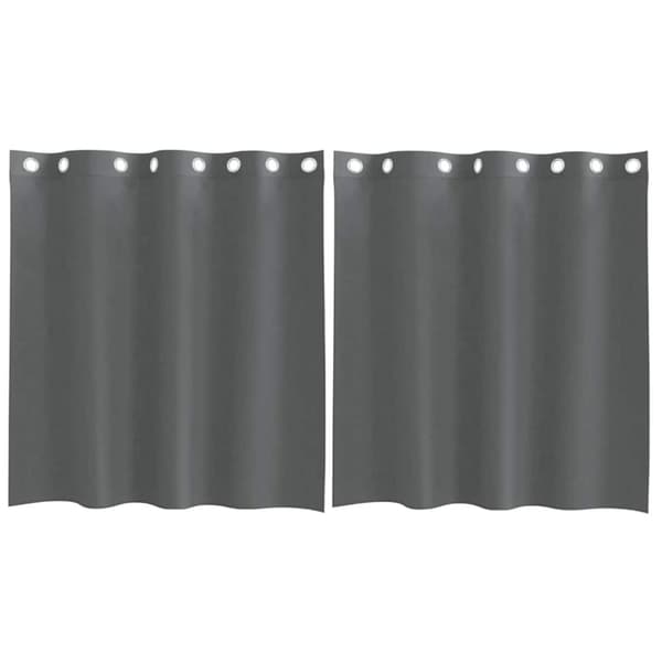 vidaXL Voileeverhot läpiviennillä 2 kpl tummanharmaa 140x140 cm