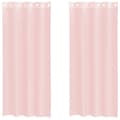 Miniatyrbillede 1 af 2: vidaXL voile-gardiner med øskner 2 stk. 140x225 cm lyserød