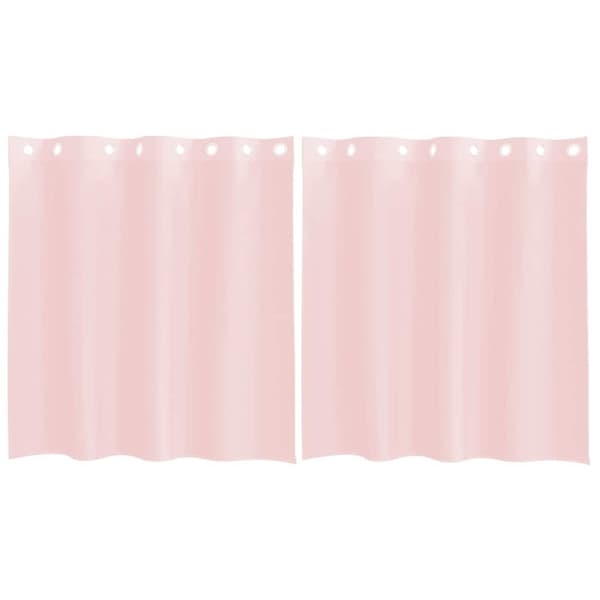vidaXL voile-gardiner med øskner 2 stk. 140x140 cm lyserød