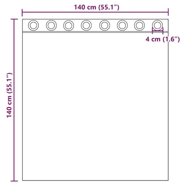 vidaXL voile-gardiner med øskner 2 stk. 140x140 cm lyserød