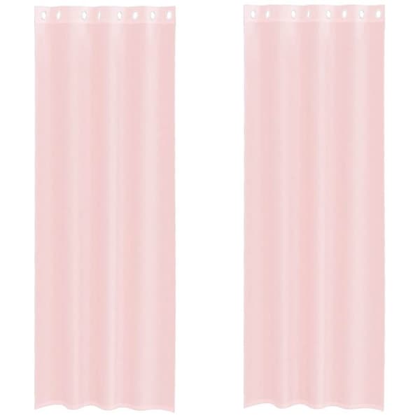 vidaXL Voilegardiner med grommets 2 stk lyserosa 140x260 cm