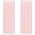 Miniatyrbilde 1 av 2: vidaXL Voilegardiner med grommets 2 stk lyserosa 140x260 cm