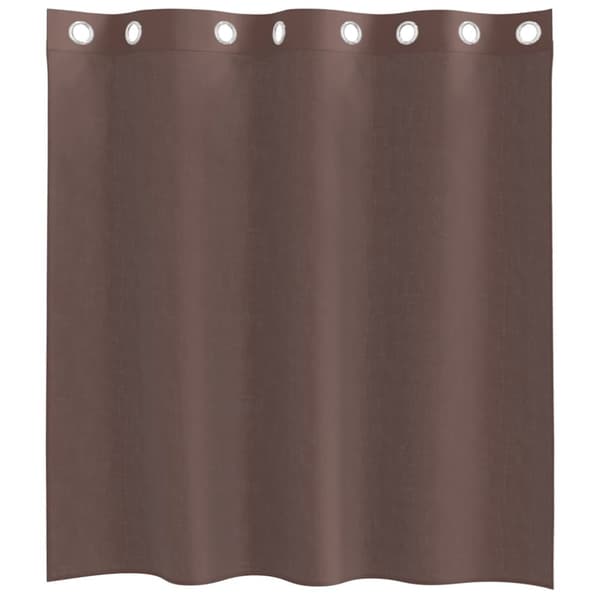 vidaXL Voilegardiner med grommets 2 stk brun 140x140 cm