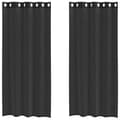 Miniatyrbillede 1 af 2: vidaXL voile-gardiner med øskner 2 stk. 140x245 cm sort