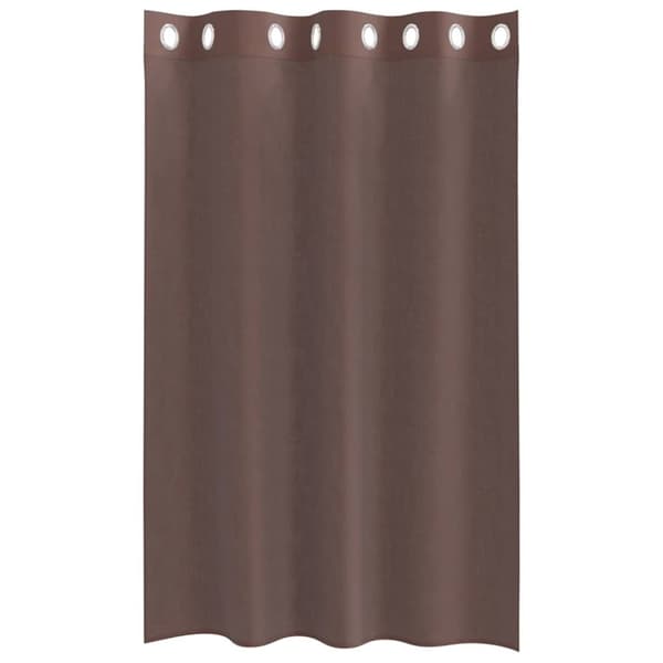 vidaXL voile-gardiner med øskner 2 stk. 140x175 cm brun