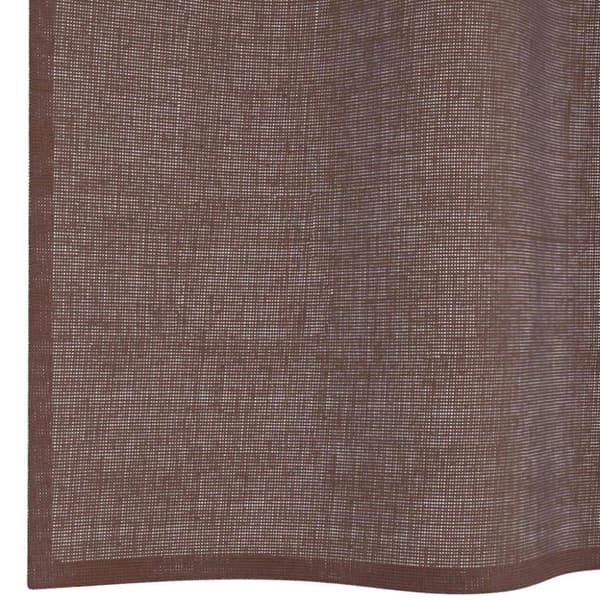 vidaXL voile-gardiner med øskner 2 stk. 140x175 cm brun