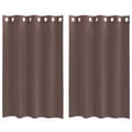 Miniatyrbilde 2 av 2: vidaXL Voilegardiner med grommets 2 stk brun 140x175 cm