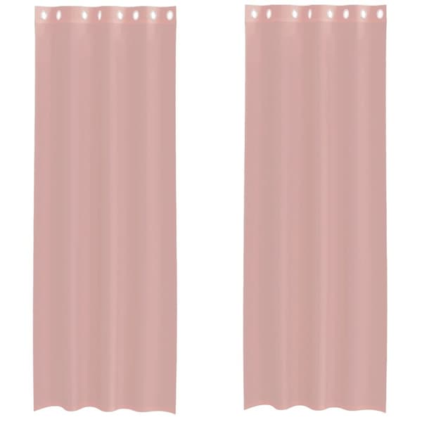 vidaXL Voileeverhot läpiviennillä 2 kpl pinkki 140x260 cm