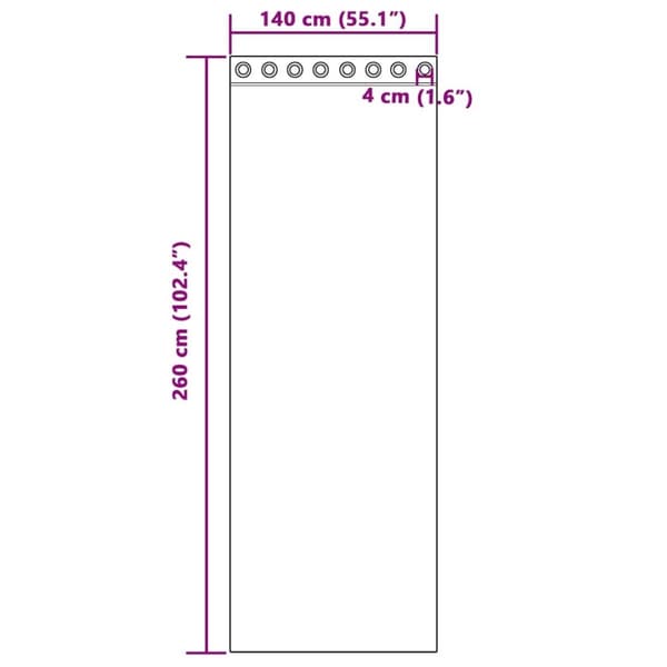 vidaXL voile-gardiner med øskner 2 stk. 140x260 cm lilla