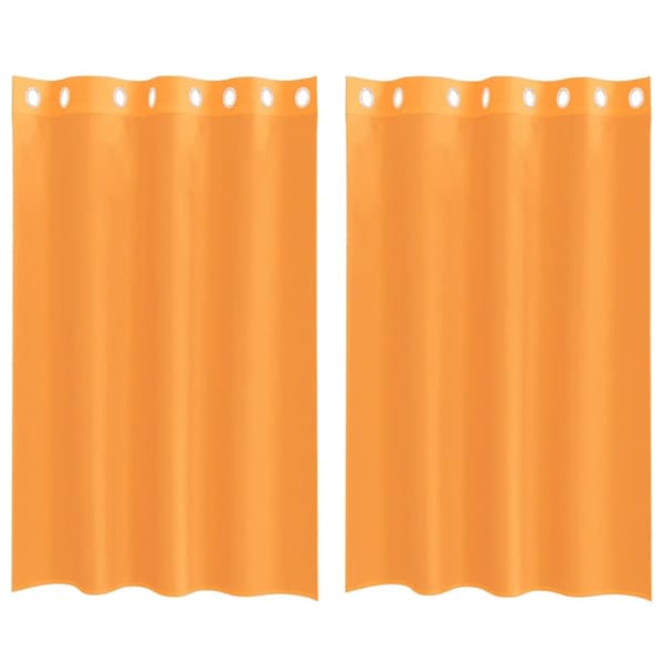 vidaXL Voilegardiner med grommets 2 stk oransje 140x175 cm