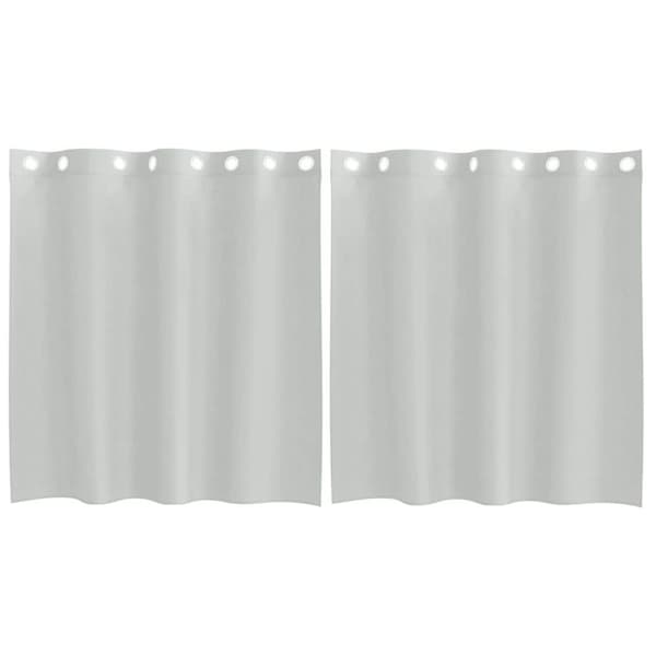 vidaXL Voilegardiner med grommets 2 stk lysegrå 140x140 cm