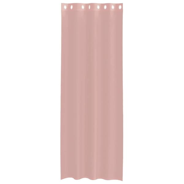 vidaXL Voile gardiner med genomföringar 2 st rosa 140x260 cm
