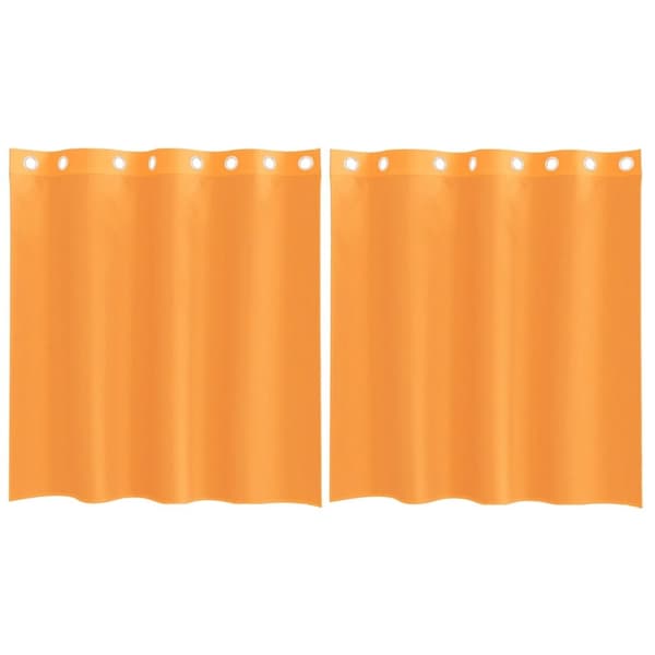 vidaXL voile-gardiner med øskner 2 stk. 140x140 cm orange