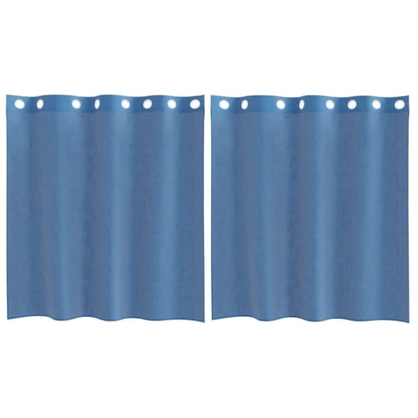 vidaXL Voile gardiner med grommets 2 stk kongeblå