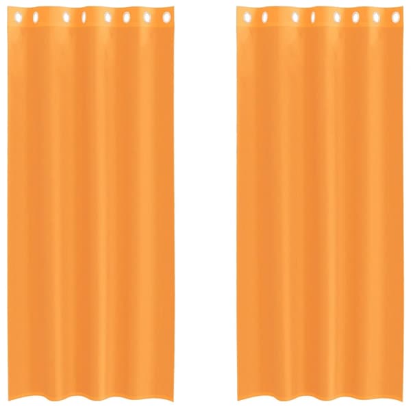 vidaXL Voilegardiner med grommets 2 stk oransje 140x245 cm
