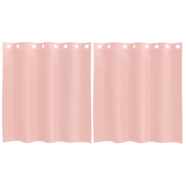 vidaXL voile-gardiner med øskner 2 stk. 140x140 cm lyserød