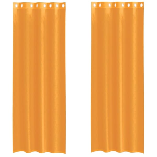 vidaXL Voilegardiner med grommets 2 stk oransje 140x300 cm