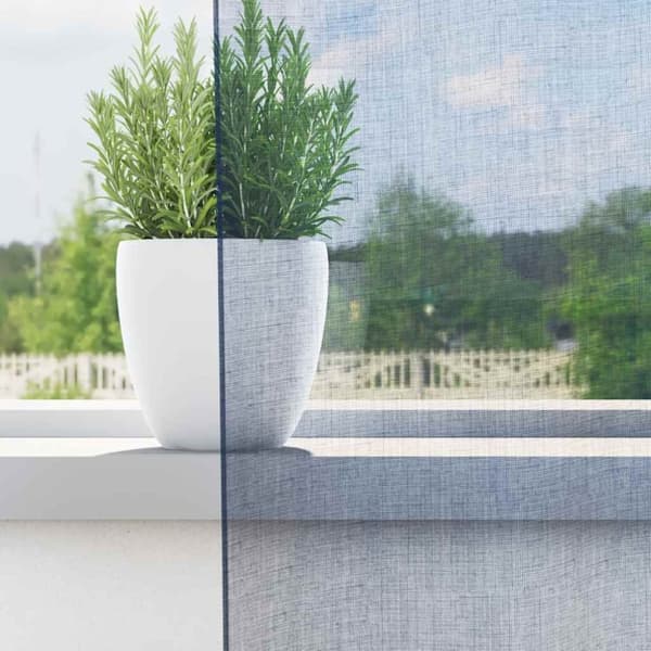 vidaXL Voile gardiner med genomföringar 2 delar kungsblå