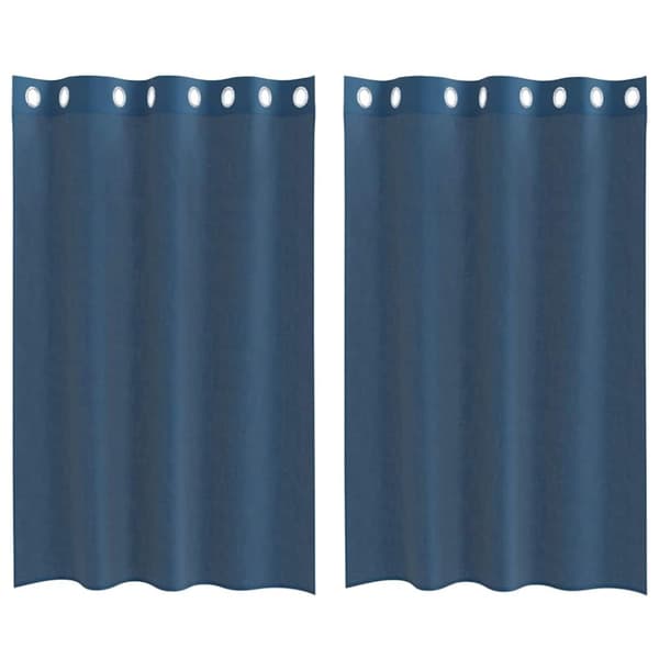 vidaXL Voile gardiner med grommets 2 stk kongeblå