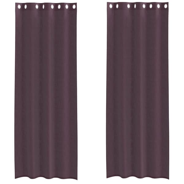vidaXL Voile gardiner med genomföringar 2 st lila 140x260 cm