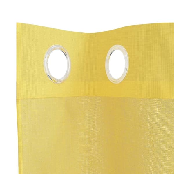vidaXL Voilegardiner med grommets 2 stk gul