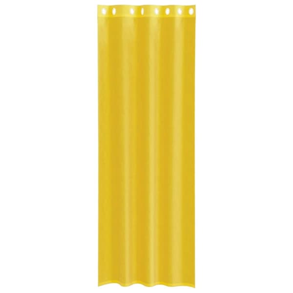 vidaXL voile-gardiner med øskner 2 stk. gul