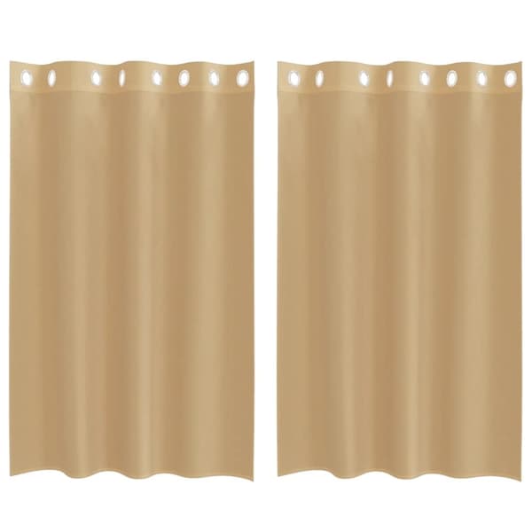 vidaXL Voilegardiner med grommets 2 stk sand